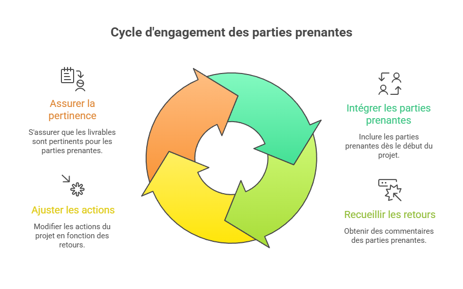 Illustration de la place du client et parties prenantes